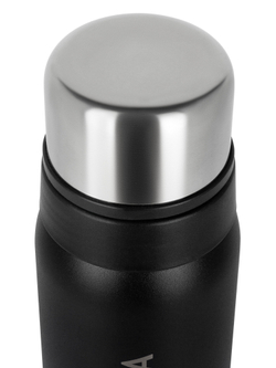 Термос Relaxika 103 (0,75 литра), черный (стикерпак "Зимний спорт")