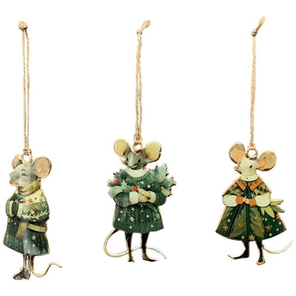 Декор подвесной "Мышка" в ассортименте 8x1x15см