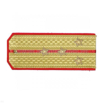 Погоны парадные золотые (шелк) с 1 красным просветом вышитые канителью звезды (капитан)