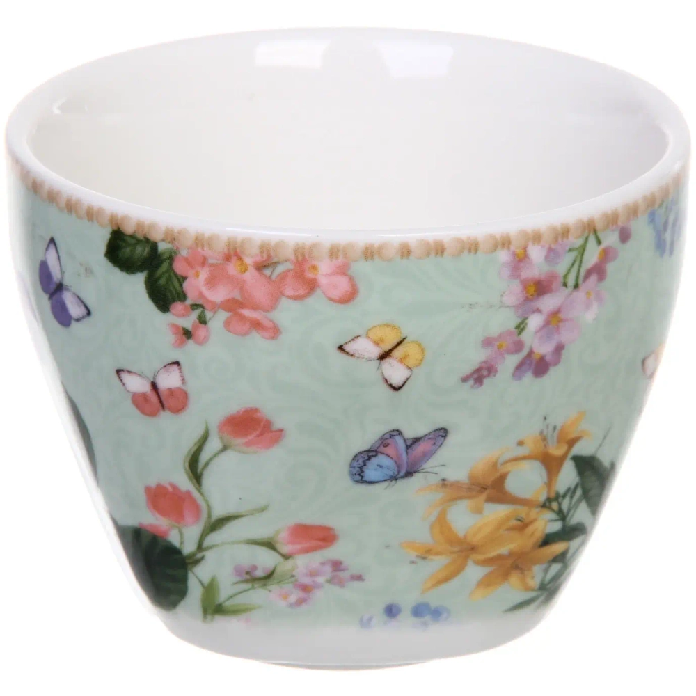 Чайный набор 4 предмета «Цветочная фантазия» (2 кружи 130мл+2 блюдца)