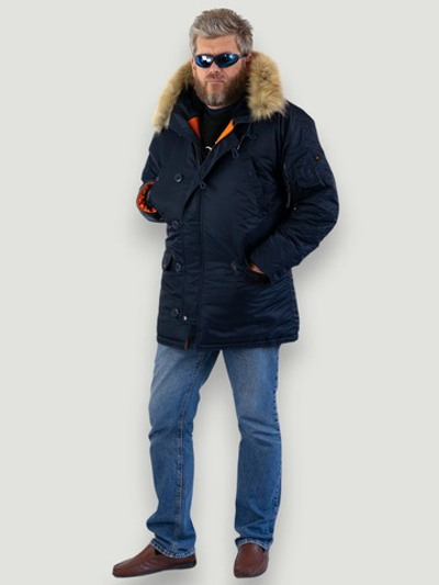 Куртка Аляска N-3B Husky II Nord Storm (синий - r.blue/orange)