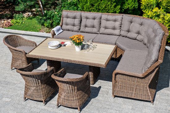 "Равенна" плетеное кресло из искусственного ротанга, цвет коричневый