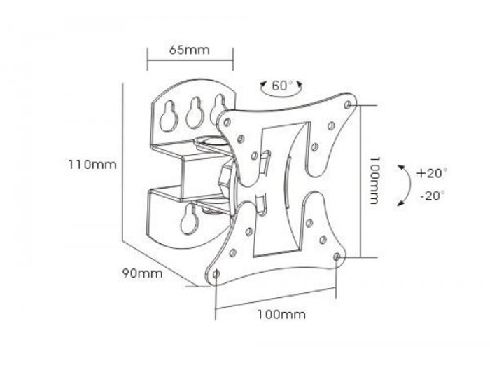 Наклонно-поворотный кронштейн Arm-Media LCD-101
