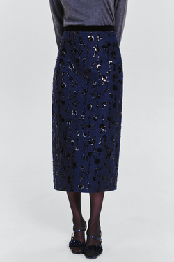 Юбка из расшитого денима