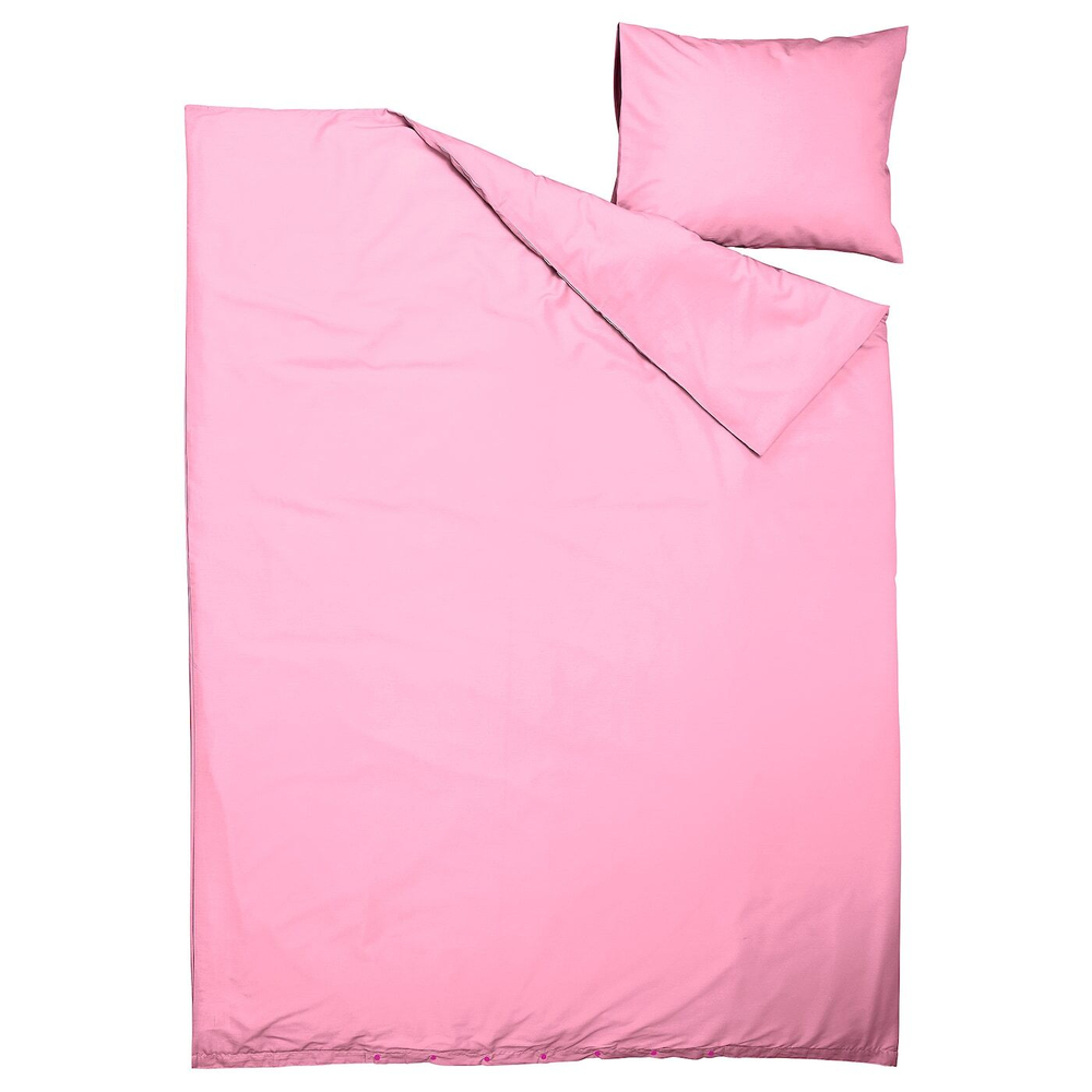 IKEA PILTANDVINGE  (ИКЕА ПИЛТАНДВИНГЕ)  -  Пододеяльник и наволочка, светло-розовый, 150x200/50x60 см