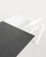 Стол Atta 160 (220) x90 белый керамический