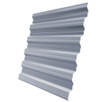 Профнастил НС35 Железный Форт Satin 0,5 мм RAL 9006 бело-алюминиевый