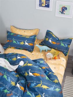 Постельное белье Сказка "Pangolin/Yellow" 1,5-сп Наволочка 50х70 см 1 шт Простынь на резинке 90х200 см Пододеяльник 145х215 см, перкаль