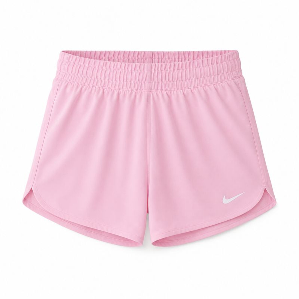 Шорты для девочки теннисные Nike Kids Dri-Fit One High-Waisted Woven Training - med soft/white