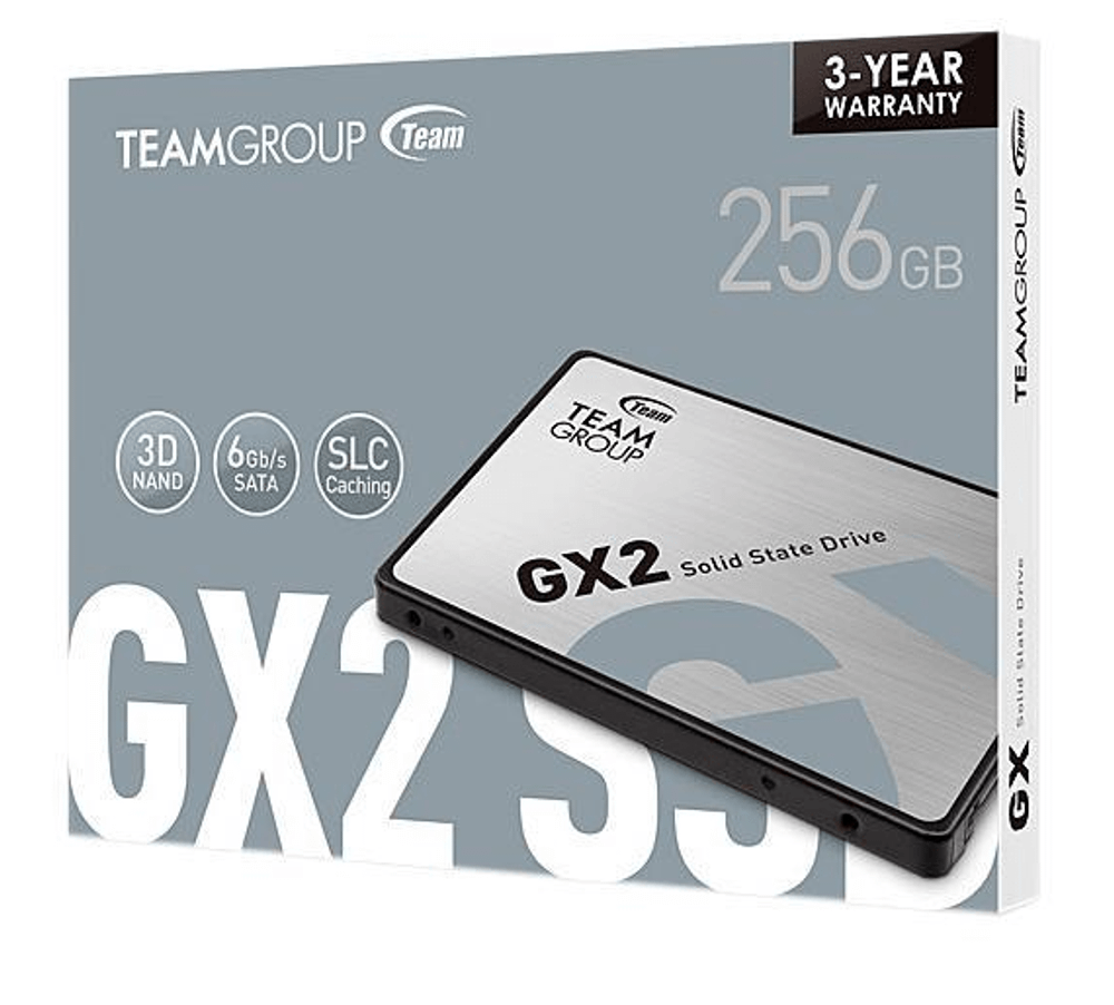 Твердотельный накопитель  256GB SSD TeamGroup GX2  2.5” SATA3 R500Mb/s, W400MB/s T253X2256G0C101