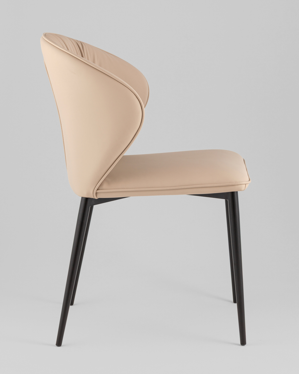 Стул обеденный Deia кремовая экокожа черные ножки