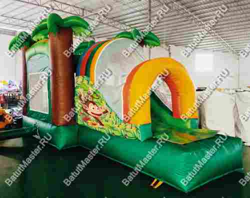 Коммерческий надувной батут "Радужные джунгли", 5*3*3 м