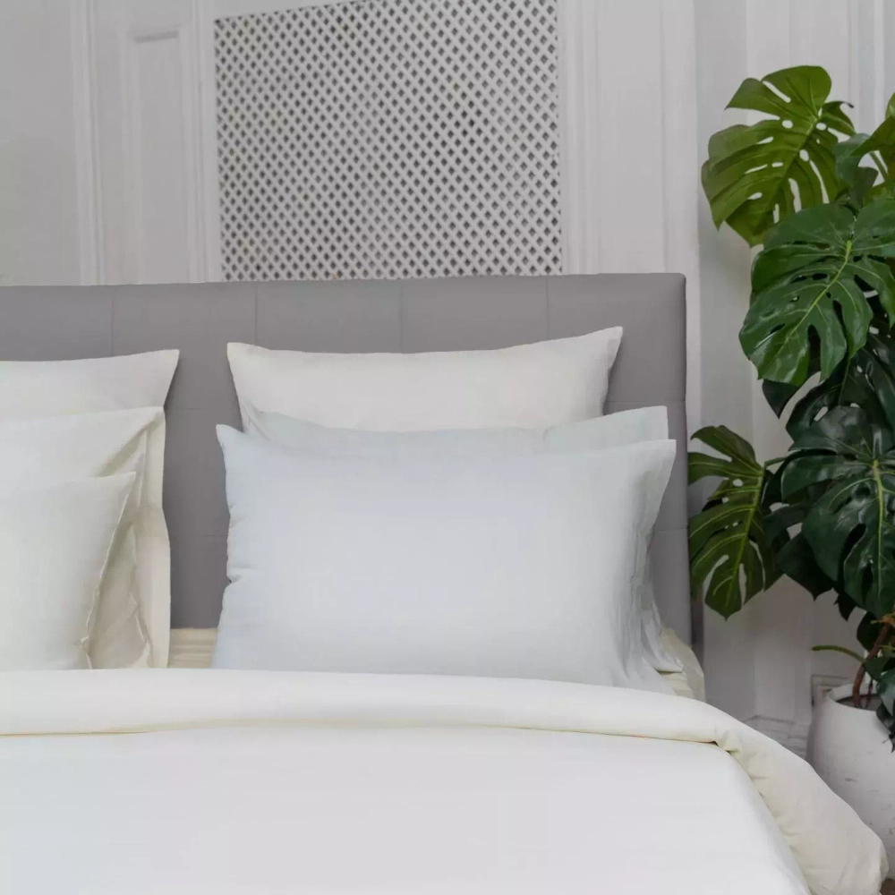 Постельное белье 1.5 спальное Mollen жемчужно-белое