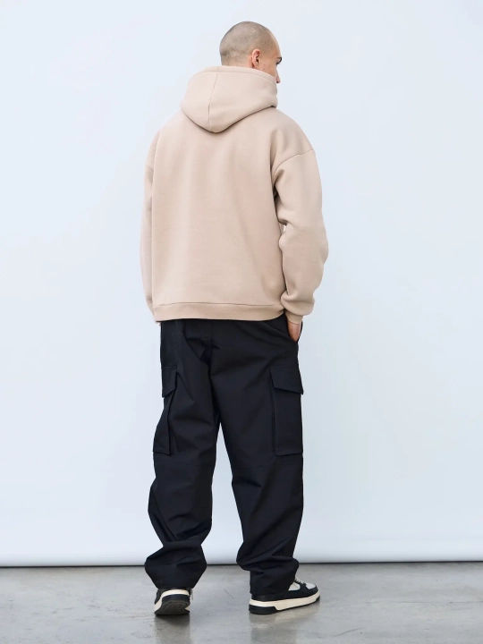 Худи оверсайз с начёсом (бежевый)