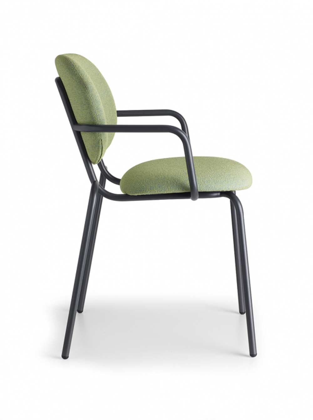 Кресло металлическое c обивкой Scab Design Si-Si Bold, антрацит, зеленый
