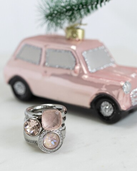 Кольцо Qudo Firenze Dark Rose Opal 16 мм 626037 R/S размер 16