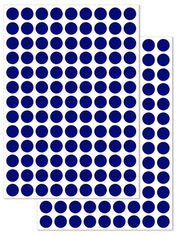 Темно-синие виниловые наклейки для упаковки и маркировки Policomprint M20, 12 мм. 234 шт.