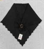 Оренбургский пуховый платок П4-110-07 черный