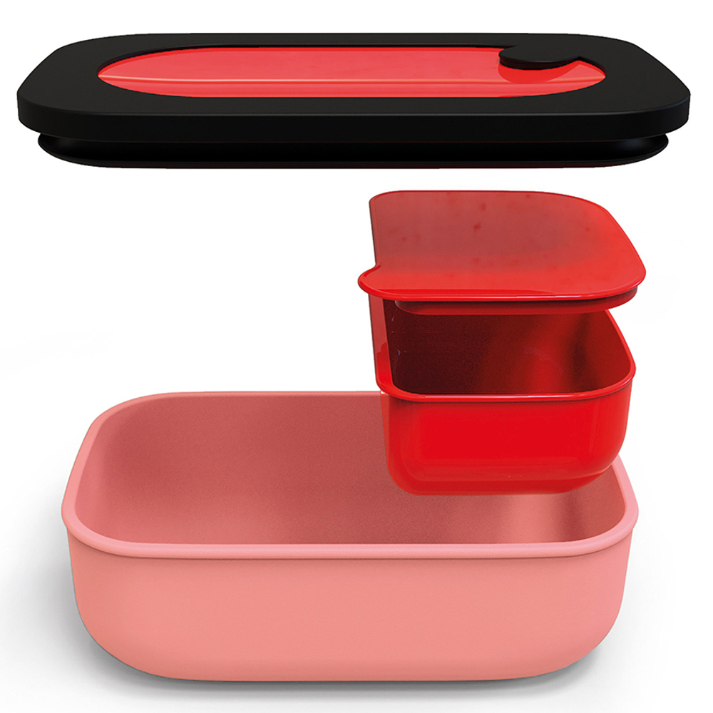 Ланч-бокс 0.9л On the Go красный Guzzini