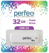Флешка 32-GB PERFEO C05 белый