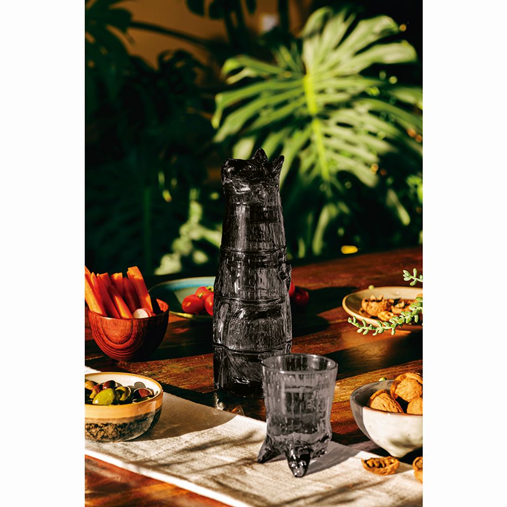 Набор из 4 стаканов Kitty, черный