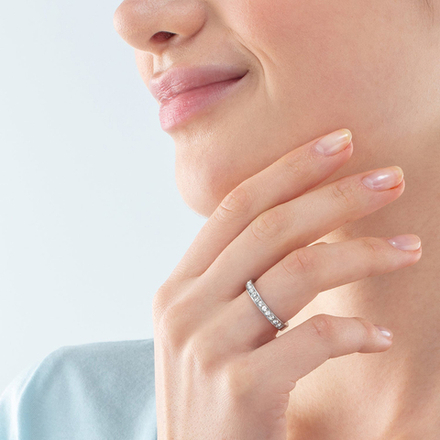 Кольцо Coeur de Lion Crystal-Silver 0127/40-1817 54