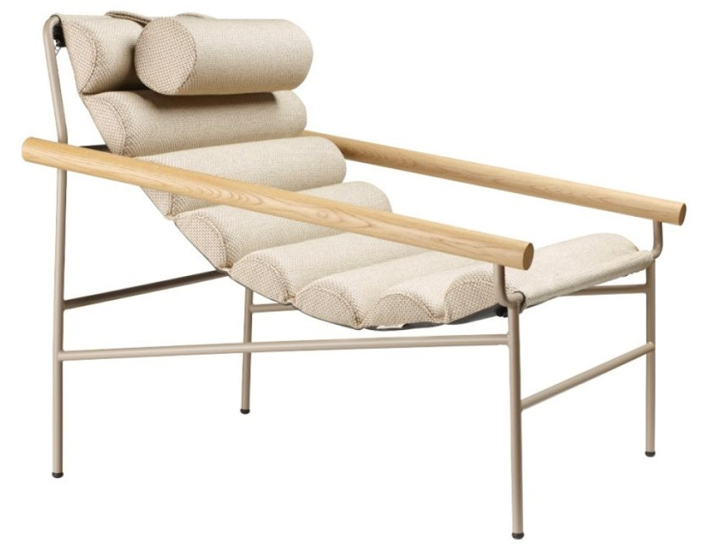 Кресло лаунж металлическое с подушкой Scab Design Dress Code Fashion Indoor, тортора, бежевый