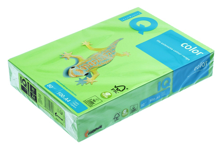 Бумага для офисной техники цветная IQ COLOR intensive ярко-зеленая А4 80г/м2 500л Mondi