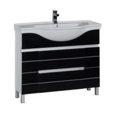 Тумба с раковиной Aquanet Доминика 100 черный