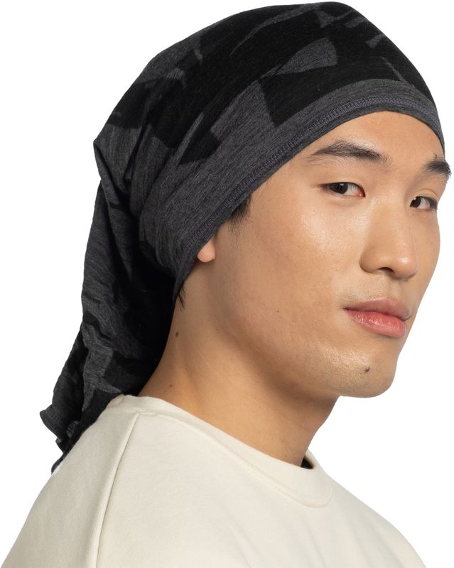 Шерстяной шарф-труба Buff Merino Lightweight Prints Rycal Graphite Фото 3