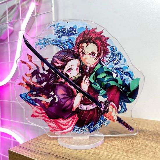 Фигурка акриловая Истребитель демонов. Танджиро и Незуко Камадо