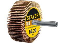 Круг шлифовальный лепестковый на шпильке STAYER P80, 50x20 мм 36607-080