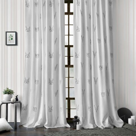 Шторы ЛУККА (арт. BL01-292-01) - (145х270)х2 см. - белые