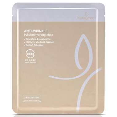 Гидрогелевая маска с омолаживающим эффектом, подтягивающая антиоксидантная с пуллуланом BeauuGreen Pullulan Hydrogel Mask, 1 шт