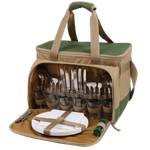 Термосумка с набором для пикника Арктика 6 перс. (22 л.), зеленая