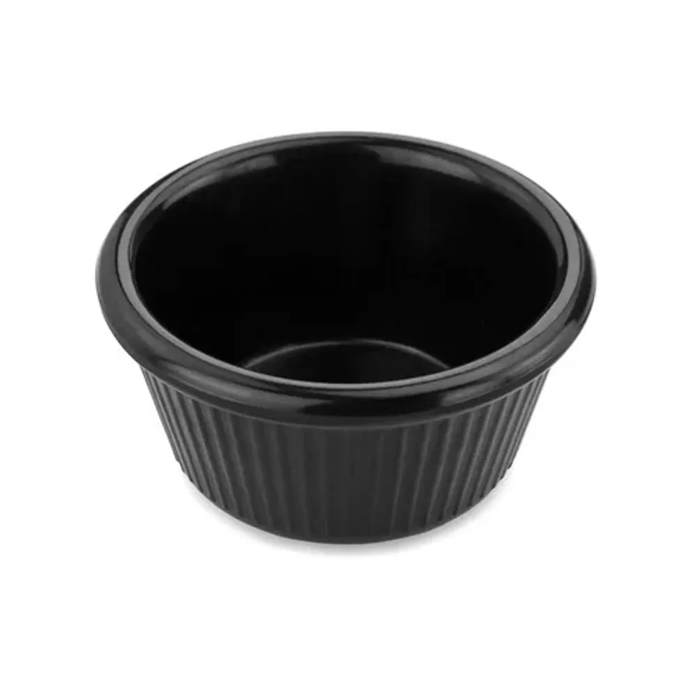 Соусник 80 мл d 7,9 см h4 см круглый пластик черный P.L. Proff Cuisine