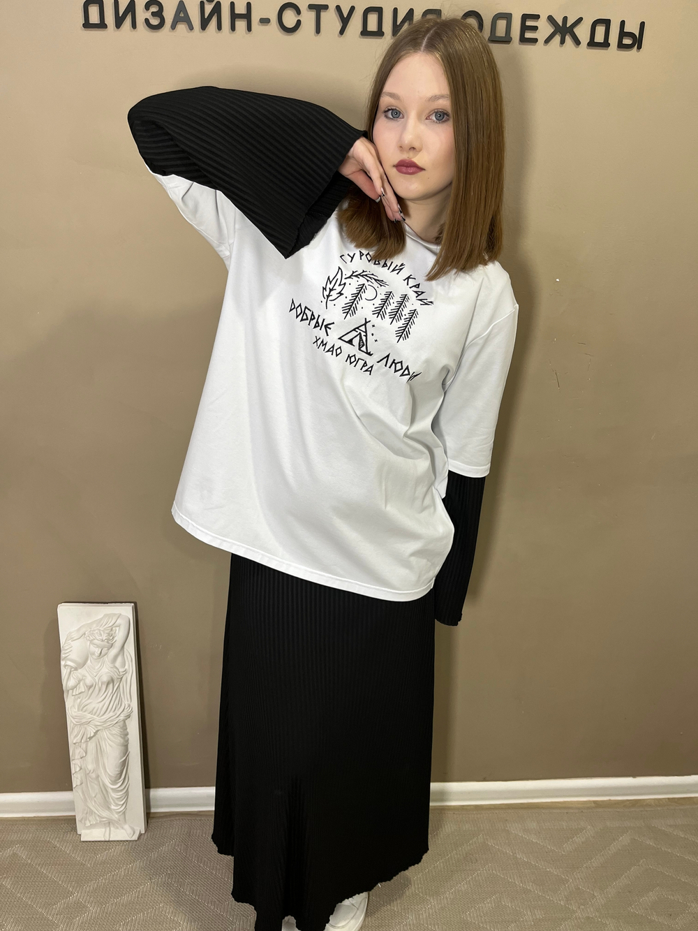 Футболка с вышивкой "Суровый край"