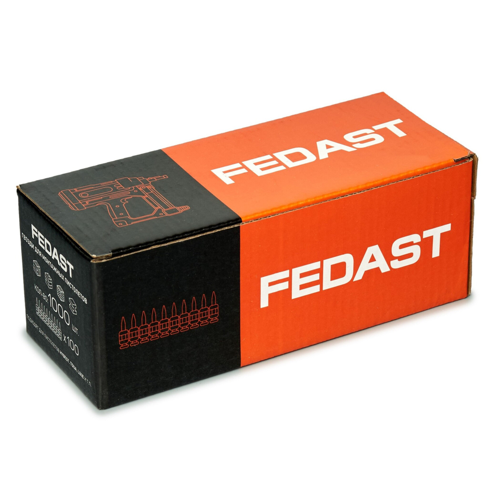 Гвозди для металла и непрочного бетона тип CN (2,7*22 мм винтовые, 1000 шт/уп) FEDAST Гвозди для металла и непрочного бетона тип CN (2,7*22 мм винтовые, 1000 шт/уп) FEDAST