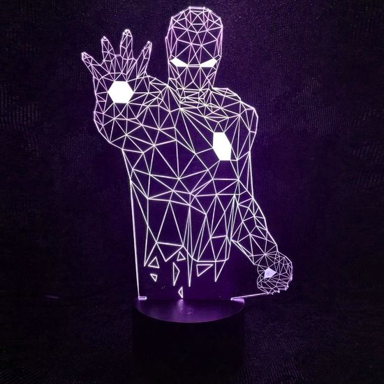 3D лампа Железный Человек, Iron Man. Абстракция