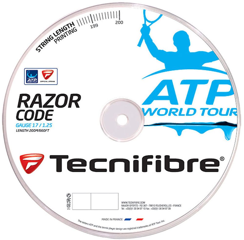 Струны теннисные Tecnifibre Razor Code (200 m) - carbon