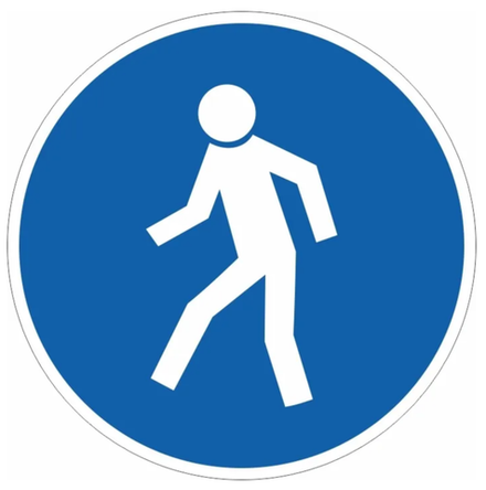 Знак-табличка M 10 "Проход здесь" 250х250 мм  квадратный из пластика 2-5 мм  1 шт