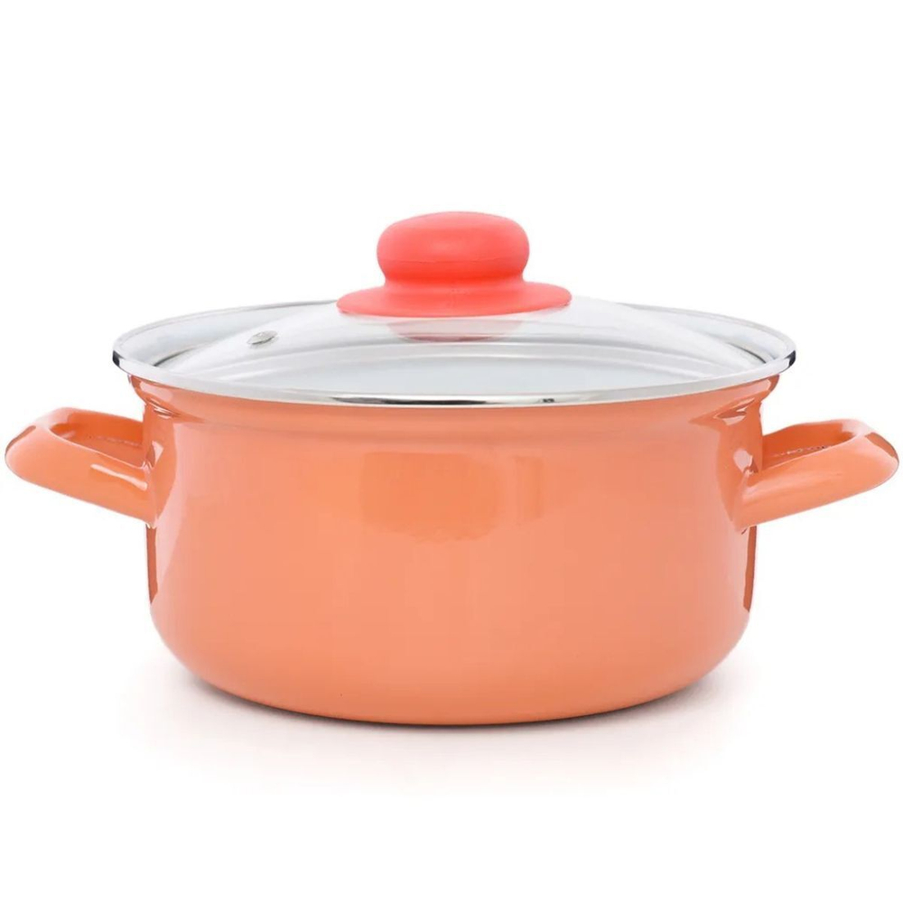 Кастрюля эм 2л цил Абрикосовая ИНДУКЦИЯ ЭТ-72701 Эстет