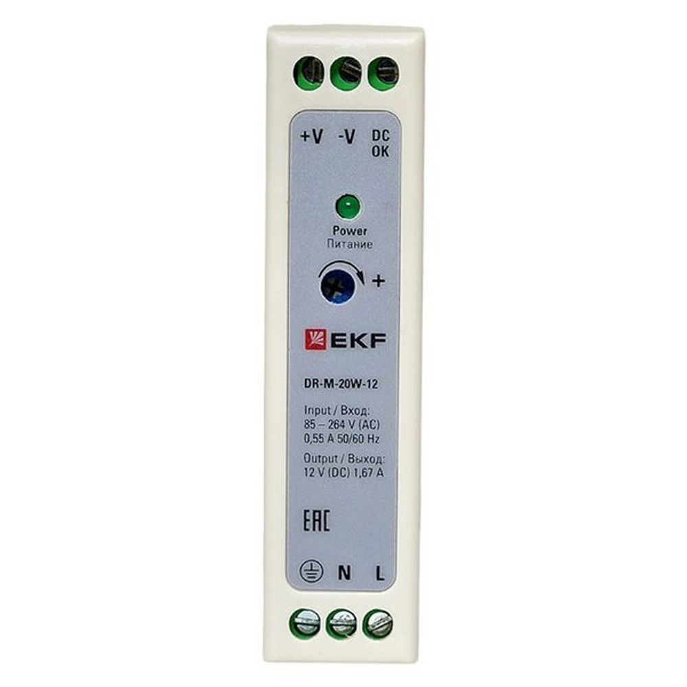 Блок питания  EKF DR-M-20W-12