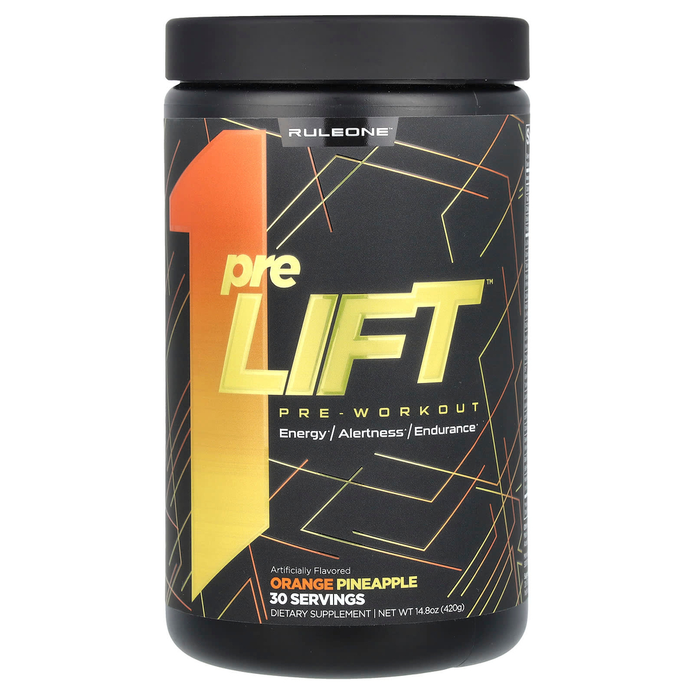 Rule One Proteins, preLIFT, перед тренировкой, апельсин и ананас, 420 г (14,8 унции)