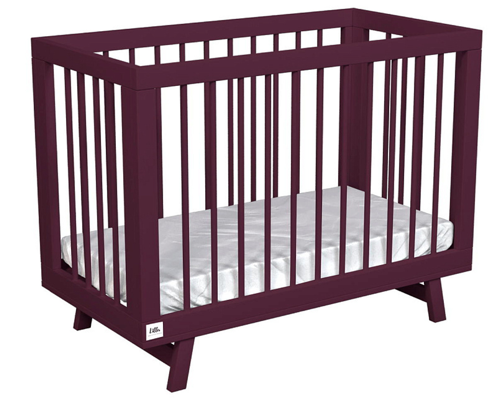 Кроватка детская Lillaland Lilla Aria с маятником Italian Plum