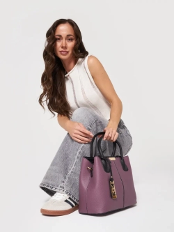 Сумка через плечо кожаная тоут классика средняя