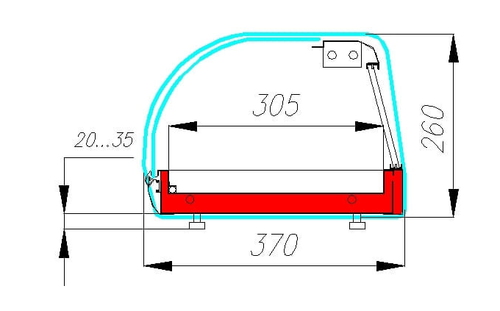 Холодильная витрина суши-кейс Carboma ВХСв-1,0 SUSHI BAR (A37 SM 1,0-1 Sushi)