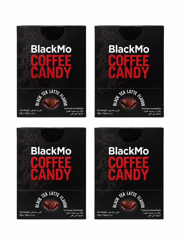 Карамель BlackMo Со вкусом чёрного чая и латте 250 г x 4 шт