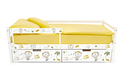 Детская кровать тахта Бельмарко Svogen белый львята