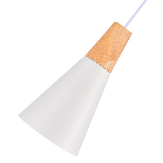 SLE125153-01 Светильник подвесной Белый/Белый, Светлое дерево E14 1*40W MODICA